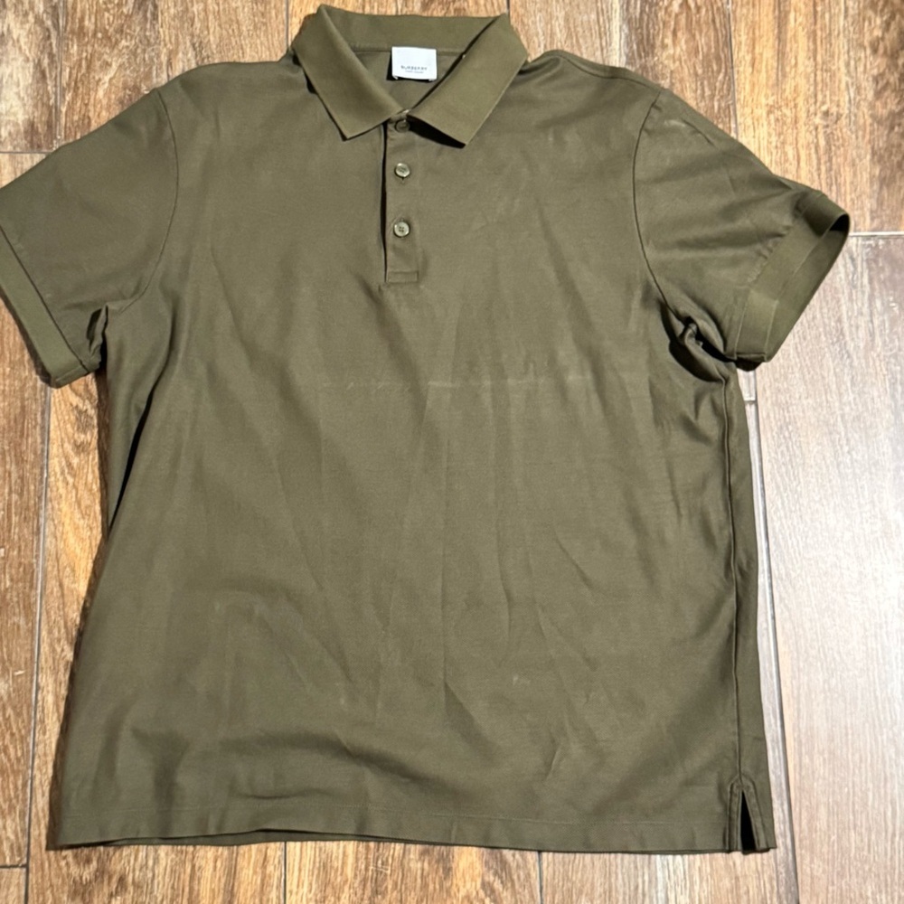 Burberry Dark Olive Polo Shirt